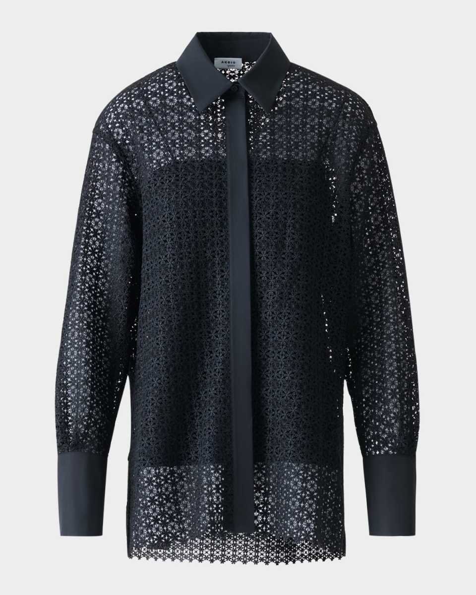 Daisy Guipure Button-Down Shirt